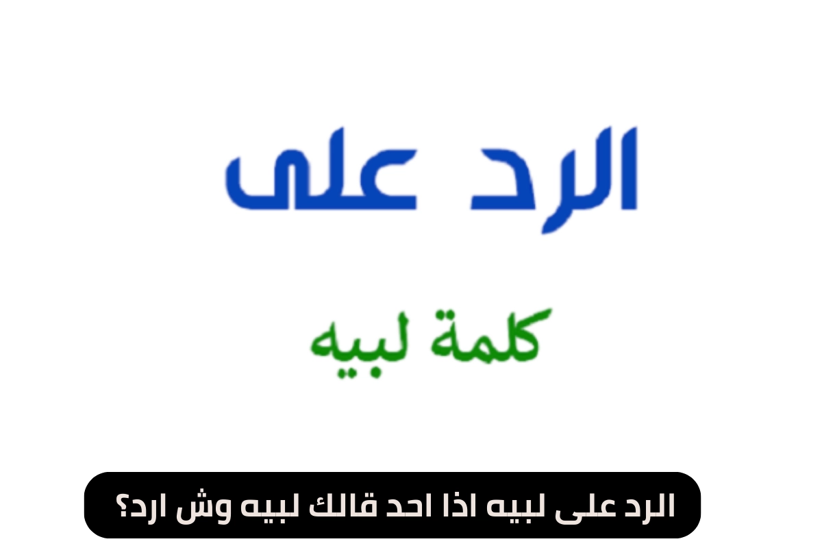الرد على لبيه اذا احد قالك لبيه وش ارد؟